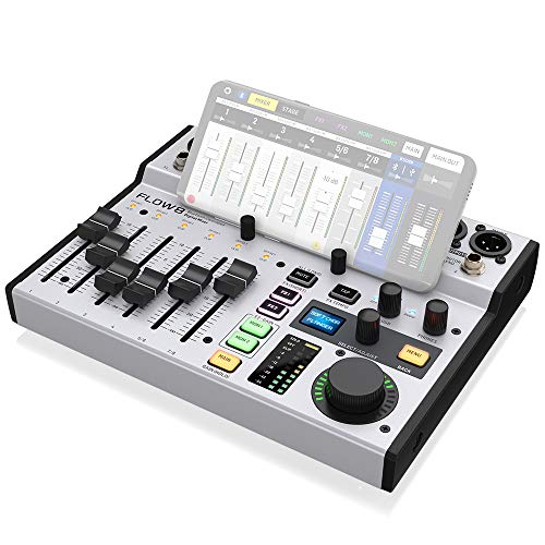 Image of Behringer FLOW 8 8-Input Digital Mixer with Bluetooth Audio and App Control, 60 mm Channel Faders, 2 FX Processors and USB /Audio Interface 6.5 x 9.7 x 1.1 inches (Pack of 5)