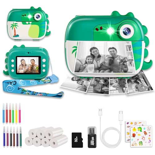 ARNSSIEN Kids Camera Instant Print,Children Digital Camera Toys with HD Video for Kids Aged 3-12,Christmas Birthday Festival Present for Girls Boys,with 7 Rolls Instant Paper,M3