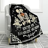 Jekeno Skull Blanket Gifts for Women Men, Rose Skull Throw Blankets Birthday Gifts for Boyfriend Girlfriend Wife Husband Couple, Valentine's Wedding Anniversary Day Gifts Ideas for Him Her