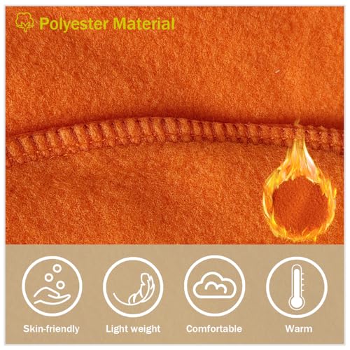 Winter Warm Wintermütze für Damen und Herren, Unisex Solid Outdoor Sport Radfahren Mütze Fleece Ski Beanie Skull Cap (DE/NL/SE/PL, Alphanumerisch, Einheitsgröße, M, Orange)