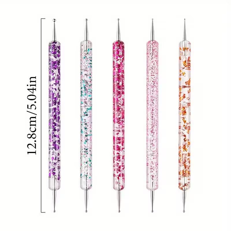 20pcs Professional Nail Art Brushes Acrylic Gel Polish Tools with Flat Fan Liner Dotting Pen and Design Tips — view 5