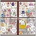 Fenstersticker Ostern 9 Blatt Fensterbilder Selbstklebend,Fensterdekoration Ostern Wiederverwendbar mit Dekorationen Hase Hühner Karotten Eier Fenster Abziehbilder Schmetterling Blumen Aufkleber