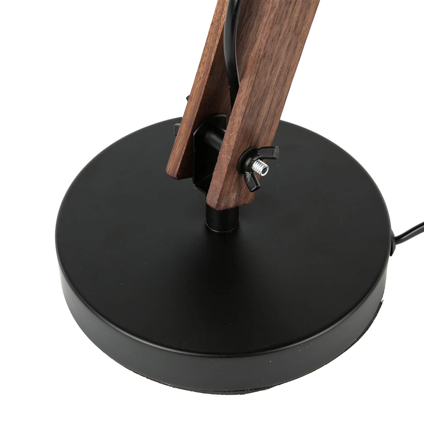 Easylight Originale Lampada da scrivania nera Noah regolabile dal design retrò in legno e metallo E14 ideale in ufficio, studio e salotto