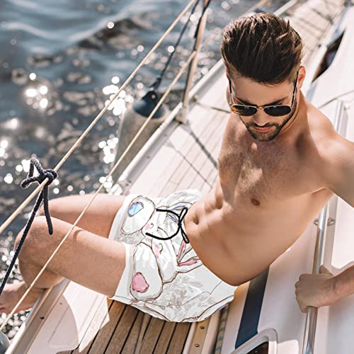 Maillots de Bain pour Hommes JDEZ : Short de Plage Lapins Mignons - 2