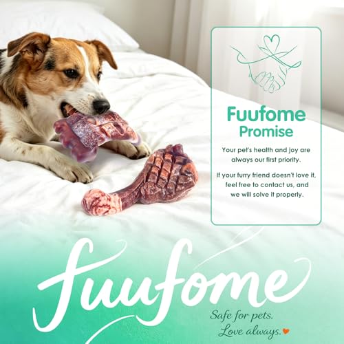 Fuufome Dog Chew Toys for Aggressive Chewers:2 Pack Indestructible Dog Toy for Large Breed- Tough Nylon Teething Bone Toy to Keep Them Busy - Image 5