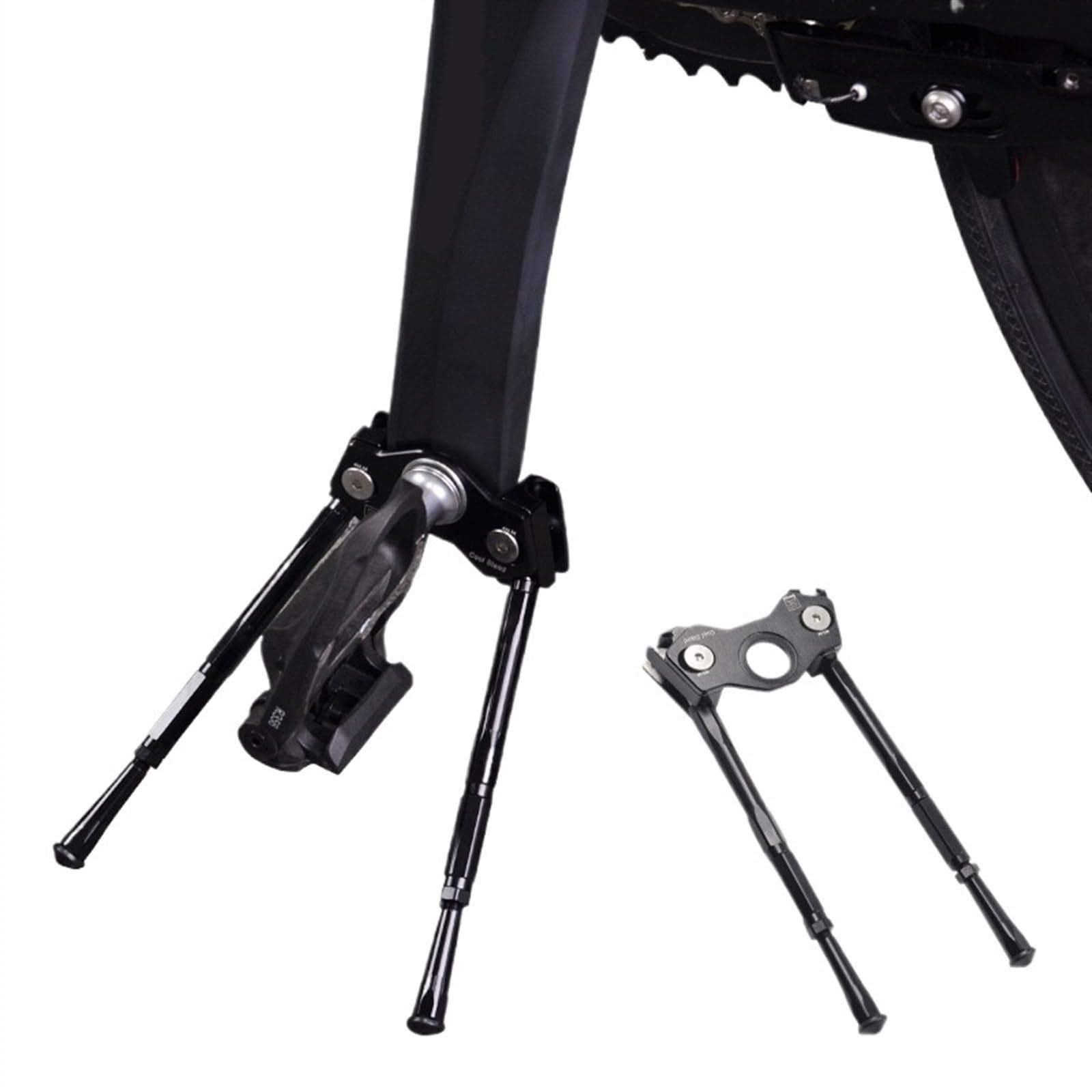 Skday BéQuille VéLo MéTal,BéQuille VéLo Laterale Béquille de manivelle de vélo, Support réglable de stationnement de vélo de Route, Support de pédale Portable, Accessoires de Cyclisme