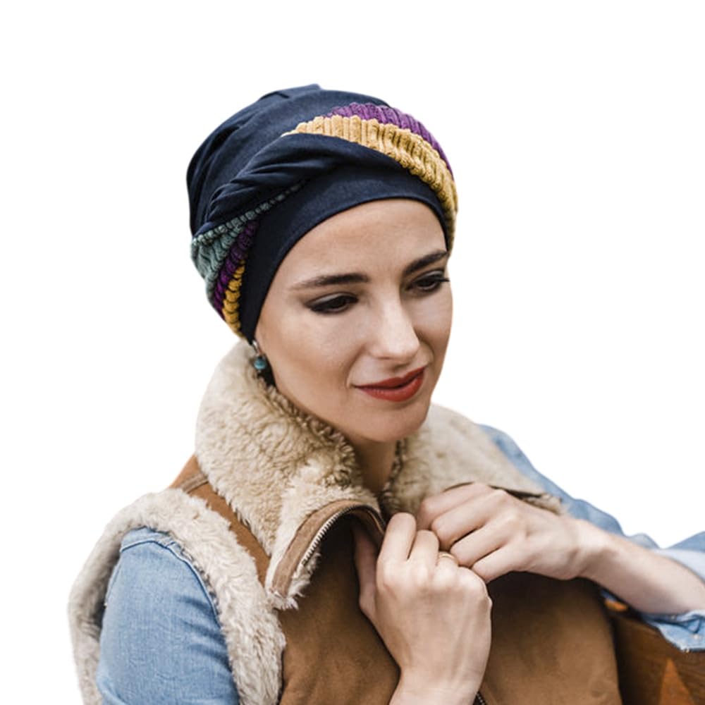 CAREBELL Oncology Turban/Elegance Model/Hippie Design/Bamboo Fabric/Hair Loss Patients/Chemotherapy and Alopecia/Comfortable and Breathable