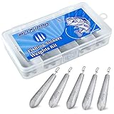 PLUSINNO Assorted Sizes 7g 10g 14g 20g 28g 56g 84g Fishing Weights Sinkers with Interlock Snap,...