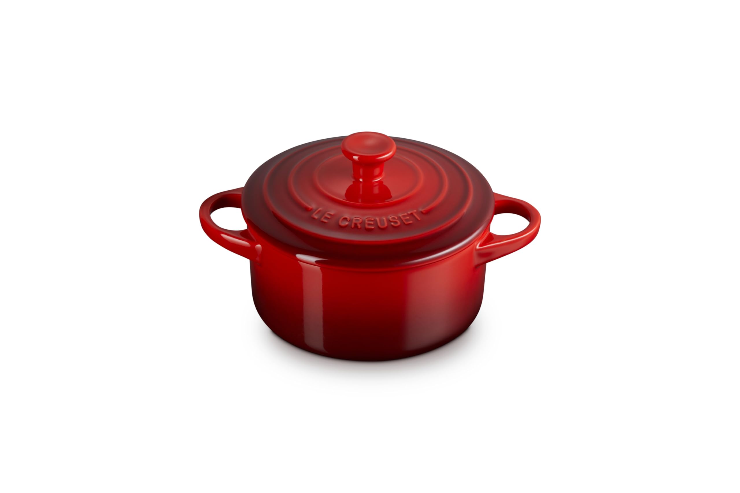 Le Creuset Stoneware Mini Round Cocotte, 24 oz., Cerise