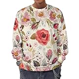 Le style classique du sweat-shirt à col rond peut être assorti à une variété de pantalons.