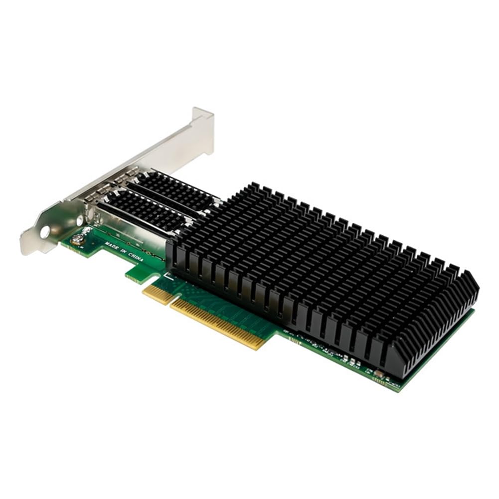 Carte Réseau Optique PCIe X8 X-4 à Double Port 10G SFP28, Carte Adaptateur Réseau à Double Port 10G et Carte Réseau Gigabit à Double Port