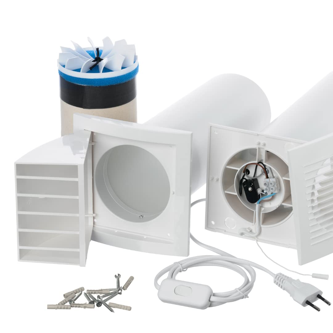 EUROPLAST Ø 100mm VMC Doppio Flusso Recupero Calore - VMC Recuperatore di Calore - Ventilazione Meccanica Controllata - Ventola Ricambio Aria - La Ventilazione Efficiente