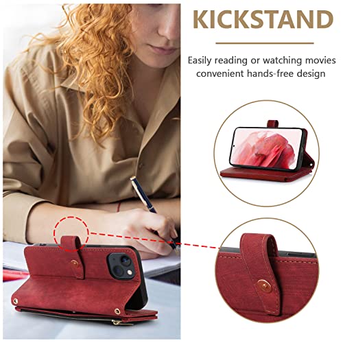 UEEBAI Crossbody Wallet Case for iPhone 14 6.1 inch - Image 3