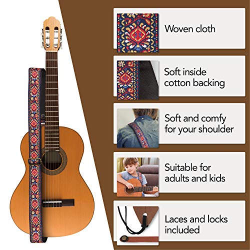 Timbregear Guitar Strap (Black/Red) #TOP1