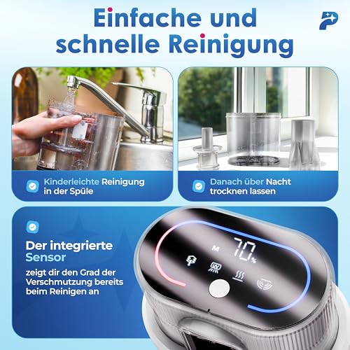 Primavella ​– Milbenstaubsauger für Matratze/Bett ​– Staubmilben-Sauger mit UV-Licht ​+ ​HEPA-Filter ​– Sofa-/Couch-Reinigungsgerät für Insekten ​+ ​Tierhaare