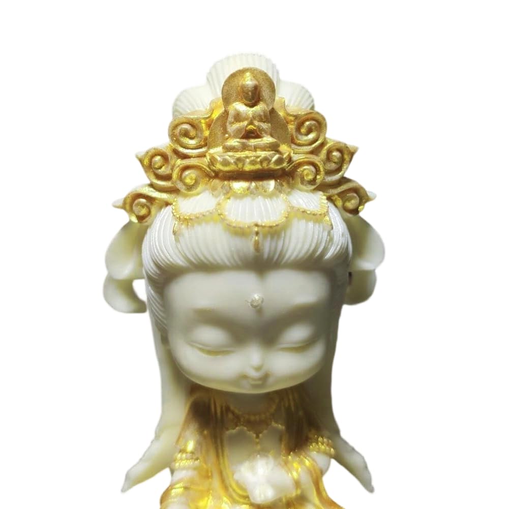 極上仏像 彫刻 観音菩薩 立像 蓮華台座 蓮華台の上に立つ観音菩薩像