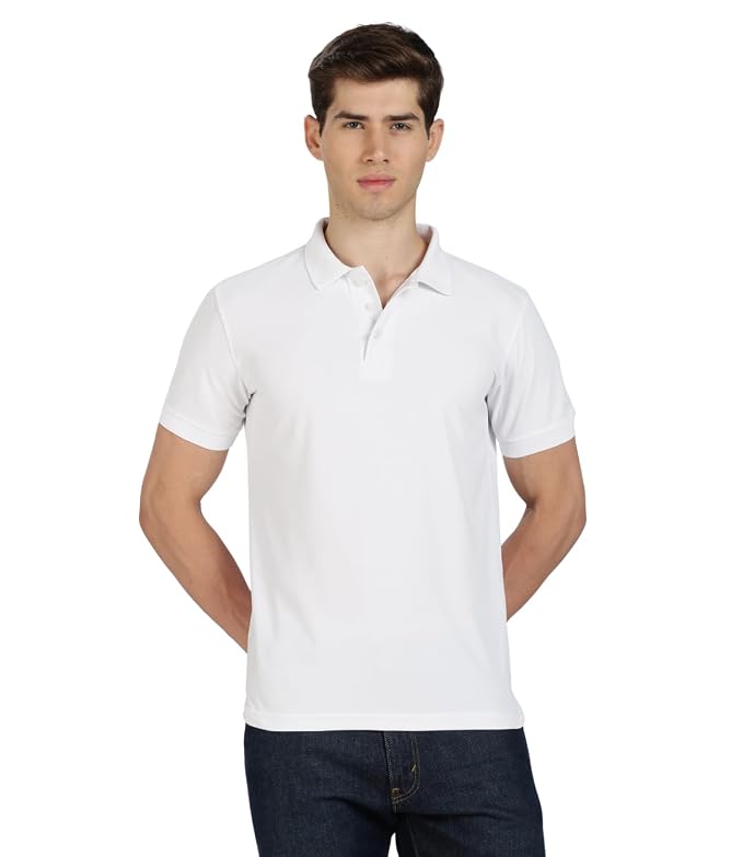 Solid Polo T-Shirt for Men - 100% Micro Poly, Quick Dry, Half Sleeve Collar Tshi