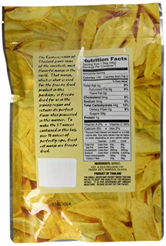 Tj'S ROT-GRF-UH0055 Trader Joe'S Freeze Dried Mango Unsweetened & Unsulfured 1.7Oz thumb #1