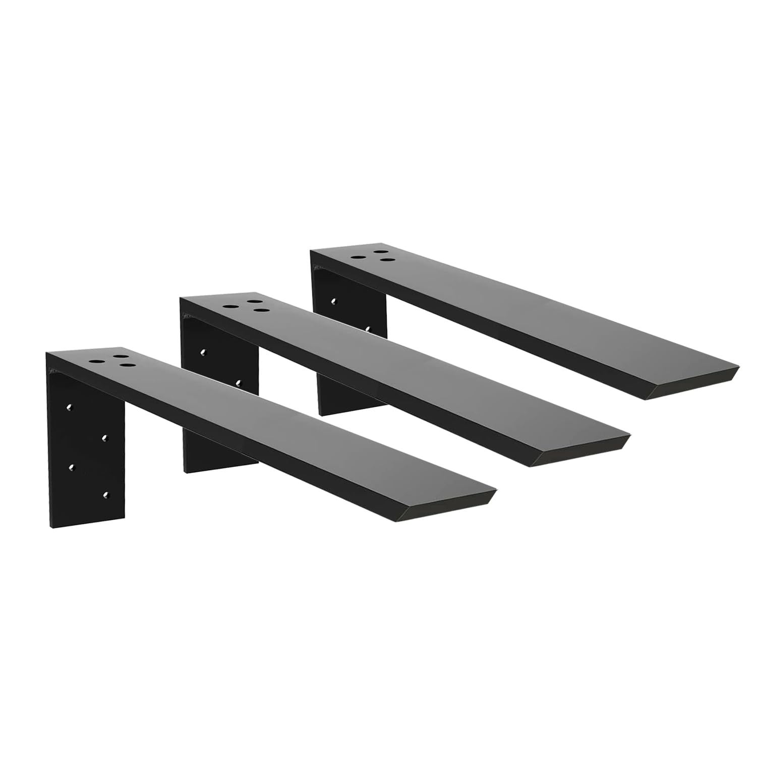 Countertop Support Bracket 3 Pack Heavy Duty Granite Hidden Forward L Shelf Bracket 16" x 6" x 2 1/2" Metal Corbels for Quartz/Wood/Concret/Laminate Countertops