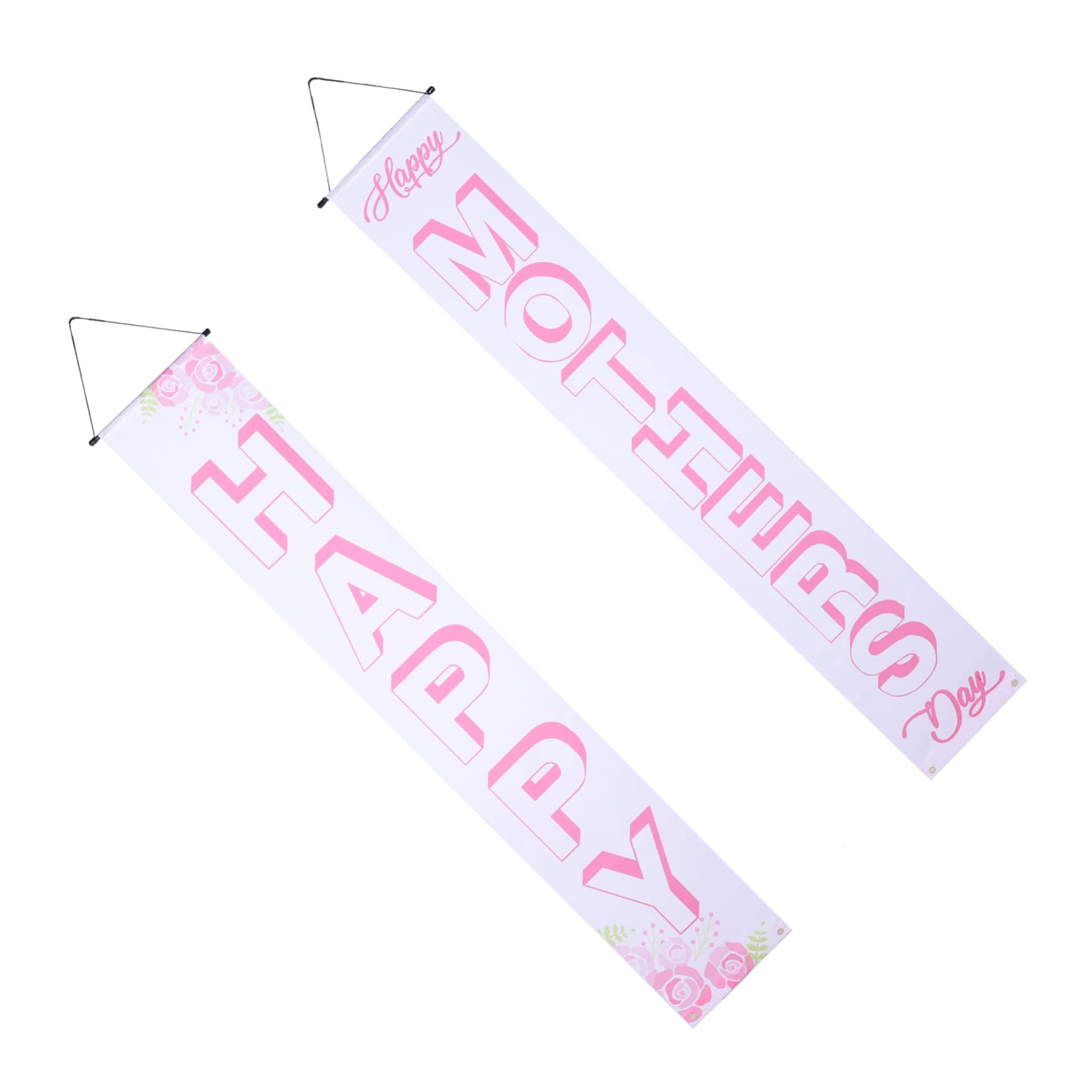 Amosfun 5 Pares De Banderines Para El Día De La Artículos Para El Hogar Decoración De Pared Guirnalda Para Mamá Novia Letrero Para Puerta Del Día De La Banderines Para