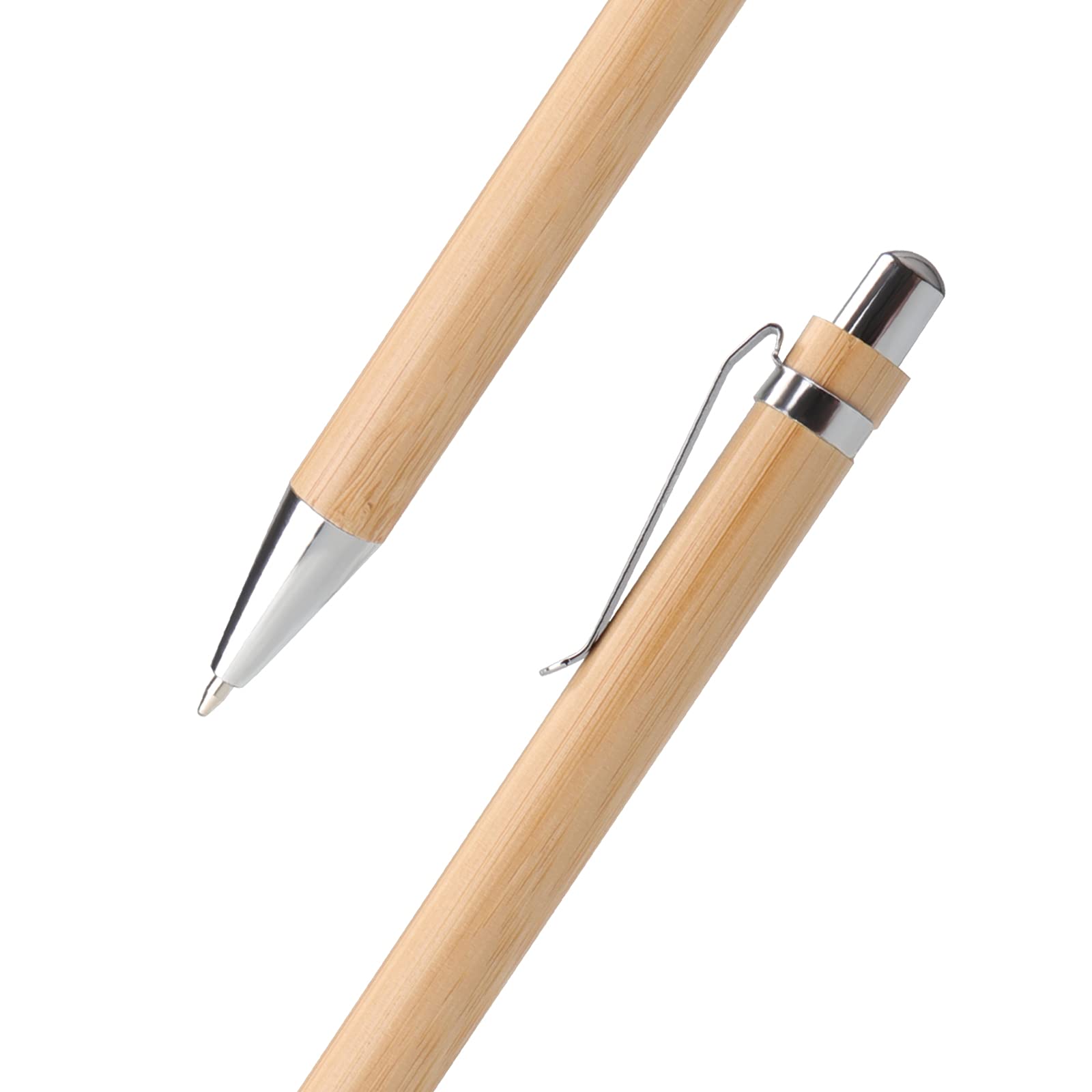 OXYEFEI Boligrafos Personalizados Bolígrafo Ecológico de Bambú + Estuche de Cuero Para Bolígrafos ,Egalos Original Para Dia de La Madre Navidad Día del Maestrodia Del Padre
