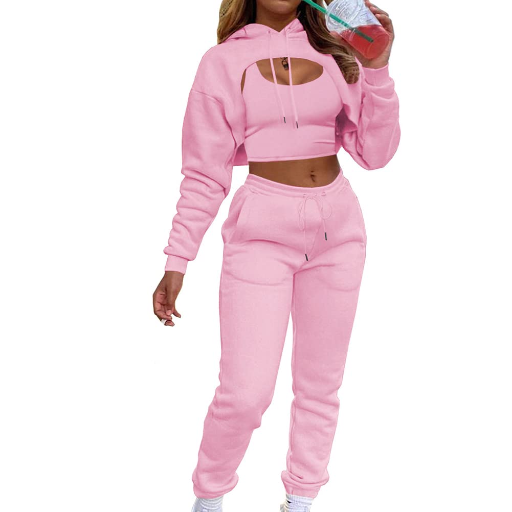 Tuta Donna Sportiva Invernale 2 Pezzi | Felpa Con Cappuccio E Pantaloni Jogging - Calda E Comoda - Foto 5