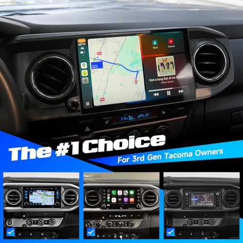Image of Dasaita Head Unit for Toyota Tacoma 2016-2023 Upgrade to 8GB RAM+256GB ROM | 11.6'' Android 13 Car Stereo with Wireless CarPlay Android Auto, Plug and Play Off-Road GPS Navigation, OEM Style Radio, Gray