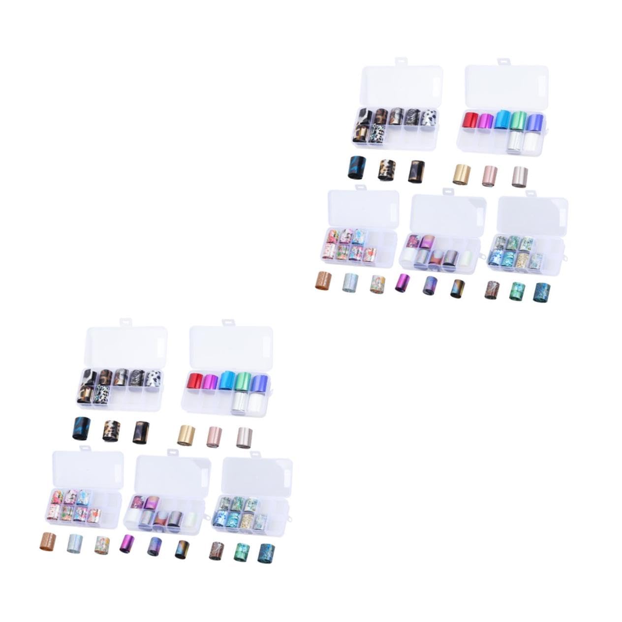 2 Series Stickers De Transferencia De Uñas Adhesivos Para Decoración De Uñas Para Mujeres Set 50 * 2
