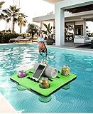 2- Bandeja de refresco flotante grande con múltiples compartimentos para bebidas y bocadillos. 4 titulares de bebidas (para botellas, latas o tazas de fiesta) para un fácil acceso a las bebidas, Más un soporte de dispositivo para más espacio para sus múltiples dispositivos electrónicos.