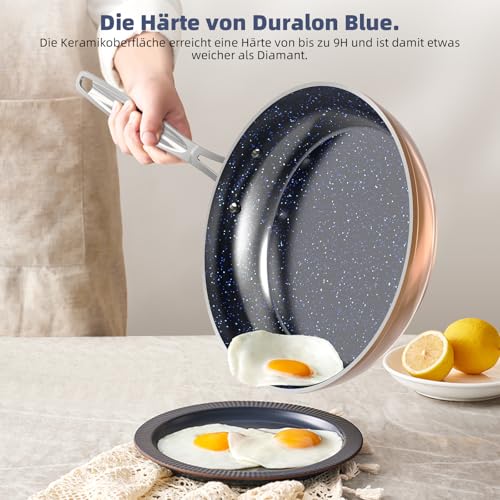 Nuwave 12-teiliges Kochgeschirr in Bronze, Duralon Keramik, PFAS-Frei – Ansicht 5