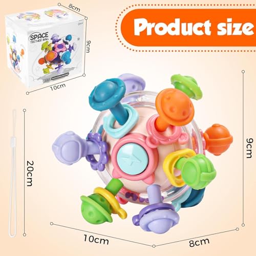 Image of Baby Montessori Sensory Toys for 0-6 6-12 Months, Baby Teether Teething Toys for Babies 0 3 6 9 12 18 Months, Newborn Infant Learning Developmental Toys Gifts for 1 2 Year Old Boys Girls