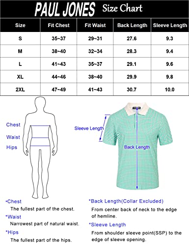 Pj Paul Jones Mens Casual Polo Shirts Tropical Short Sleeve Pique Polo Shirt Bowling Cool Performance Golf Shirts Leaves 2Xl #TOP6