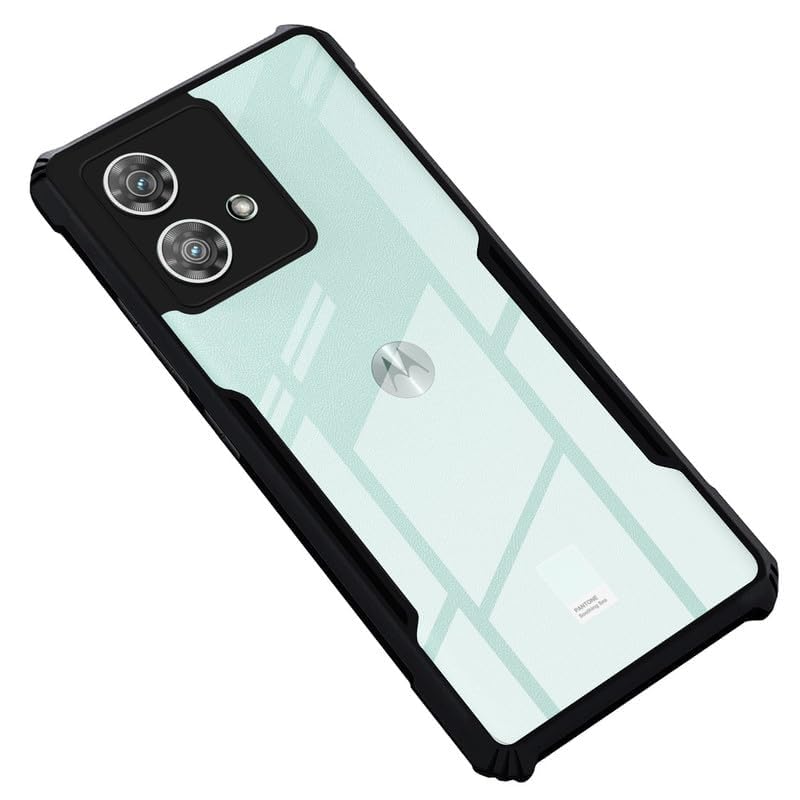 SHINESTAR Motorola Edge 40 Neo 5G Back Cover Case | Ultra Thin 360 Degree Protection Crystal Clear Tranparent Bumper Back Cover Case for Motorola Moto Edge 40 Neo 5G - Black (B0CRZXQVKK) Amazon Price History, Amazon Price Tracker