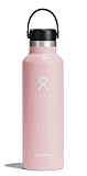 Water Bottle - Insulated Stainless Steel - Non Spill, Leakproof in 21 Oz Trillium Pink