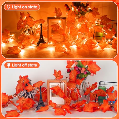 2-Pack-Fall-Lights-Total-26Ft-80LED-Thanksgiving-Decorations-8-Lighting-Modes-Timer-Enlarged-Maple-Leaves-Fall-Lights-Battery-Operated-Waterproof-Lights-for-Indoor-Outdoor-Autumn-Decor 2 Pack Fall Lights Total 26Ft 80LED Thanksgiving Decorations 8 Lighting Modes Timer Enlarged Maple Leaves Fall Lights Battery Operated Waterproof Lights for Indoor Outdoor Autumn Decor