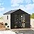Patiowell 8 x 10 FT Resin Outdoor Storage Shed with Floor, Plastic Shed with Window and Lockable Door for Garden, Backyard, Tool Storage Use, Easy to Install in Beige (Kick-it Shed)