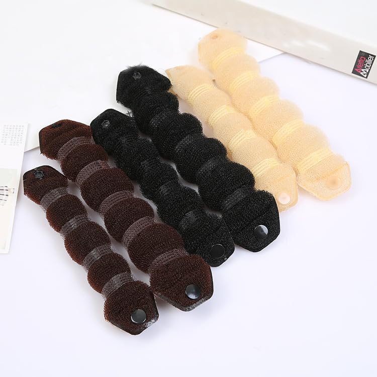 Miniatura 7 de 3 piezas Magic Hair Styler Donut Hair Bun Maker Styling Twist Ring Former Shaper Hair Trenzado Herramienta Rizador de Pelo Accesorio 1 Grande 2