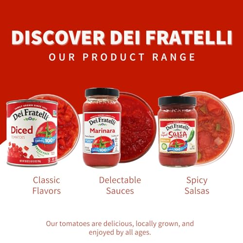 Dei Fratelli Chopped Italian Tomatoes with Herbs and Olive Oil - Vine-Ripened – Non GMO, Gluten-Free (28 oz. Cans, 12 pack)