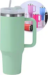 Copo Térmico com Tampa 1200 Ml Caneca Garrafa Térmica Com Canudo - Inox Parede Dupla (Verde)