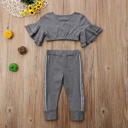 Mlpeerw Toddler Baby Girl 2Pcs Tracksuit Outfits Kids Long Sleeve Crop Top With Pants Summer Fall Winter Casual Sport Wear Clothes thumb #7