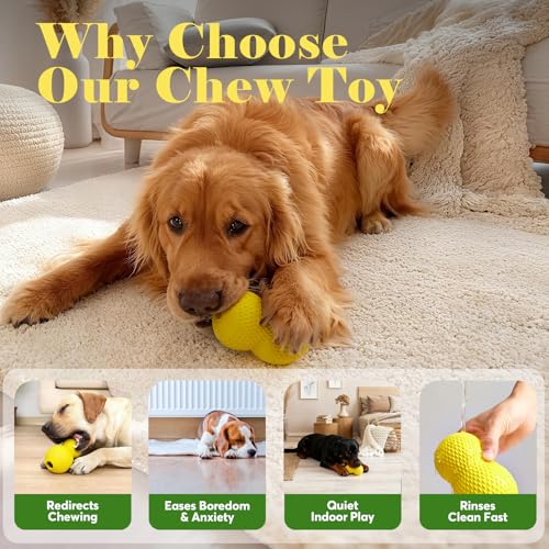 Image of Kimee Natural Rubber Dog Chew Toys Dog Toys for Aggressive Chewers Gourd