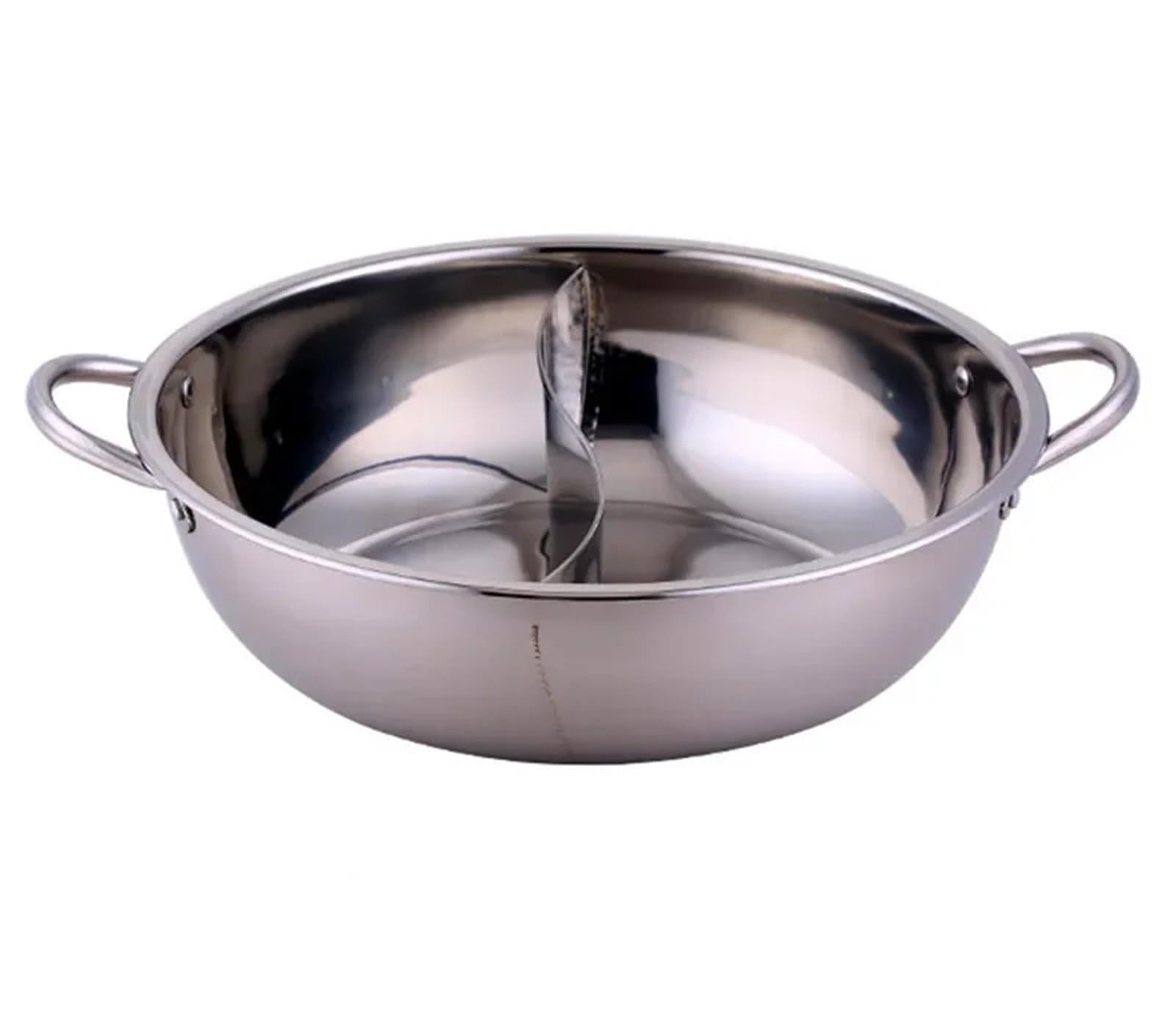 Olla de Acero Inoxidable con Separador Olla sopera de acero inoxidable 24-40 cm y 1,5 mm grosor con doble asa, for cocina doméstica, redonda, inducción(Double lattice 36cm)
