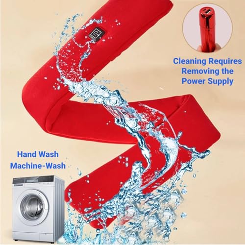 Electric Heating Scarf, Neck Heating Pad Heated Neck Wrap with Power Bank, Rapid Heat Portable Neck Warmer with 3 Heating Levels for Neck Pain Relief, Christmas Thanksgiving Winter Gift (Coffee Color)4