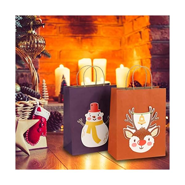 BagDream geschenk-taschen 8x4.75x10.5 100pcs einkaufstaschen, cub, papiertüten, kraft-taschen 8x4.25x10.5" lila – Bild 5