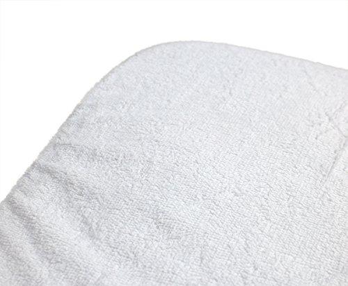 MC-5602 Wasserdichter Frottier-Inkontinenz Matratzenschoner für Französiches Bett, 2 Innenlagen, Wasserundurchlässige PU Membran; Weiß -