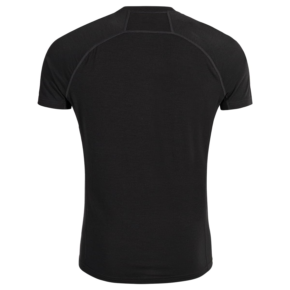 Zajo Senti Merino Tshirt Herren - Funktionsshirt aus Merino Wolle - Atmungsaktiv & Geruchsneutral - Temperaturregulierend - Wandern, Outdoor - Schwarz, S
