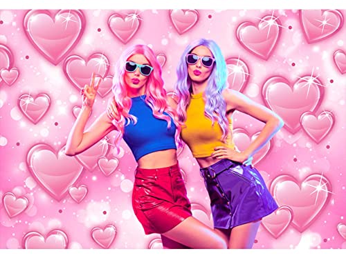 Fondo fotográfico rosa 7x5ft para fiestas y estudios miniatura 2