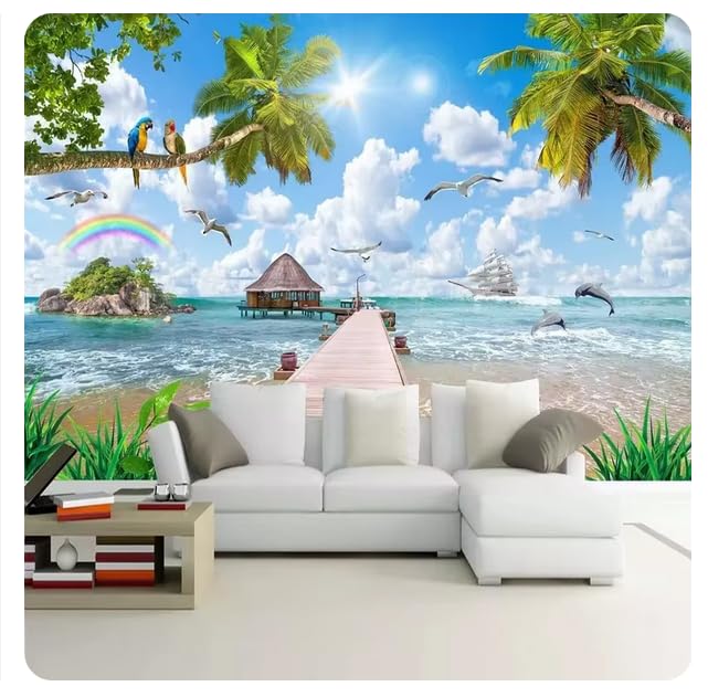 Papier peint photo paysage de mer haute définition pour mur de chambre