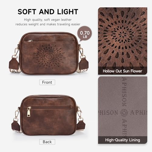 Image of APHISON Crossbody Bags for Women Trendy,Vegan Leather Small Crossbody Purses Shoulder Handbags with Adjustable Strap