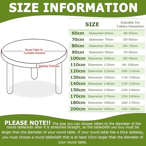 Nappe effet bois 120cm lavable pour protéger la table ronde - 4